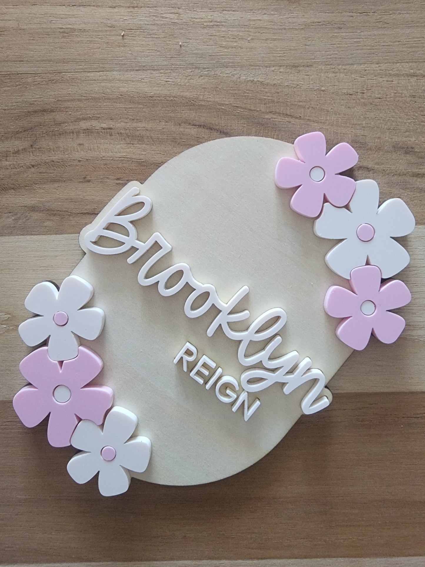 Personalized Baby Floral Name Sign