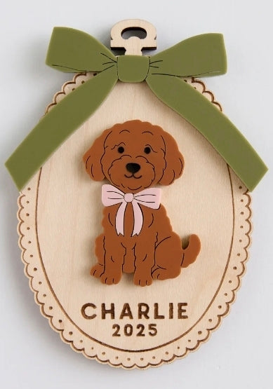 Personalized Dog Breed Ornament | Custom Name Christmas Ornament (2025 Edition)